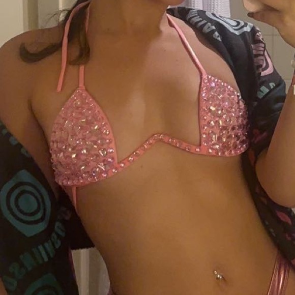 Rave Wonderland Pink Double Crossed Diamonds Bustier - Picture 5 of 5